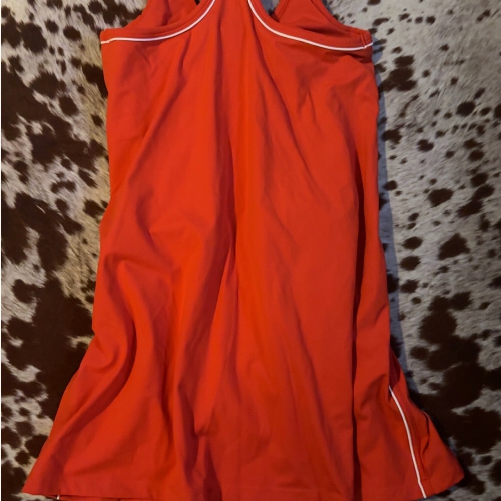 Avia red Athletic Tank Dress with bikers underneath - Picture 3 of 5